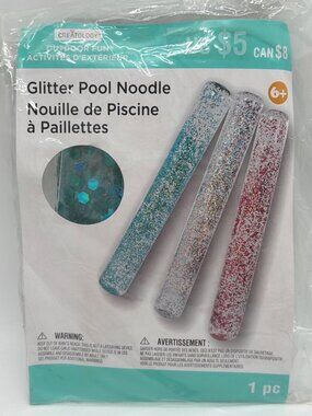 Glitter Pool Noodle For Outdoor Fun Inflatable 60 Inches By Creatology